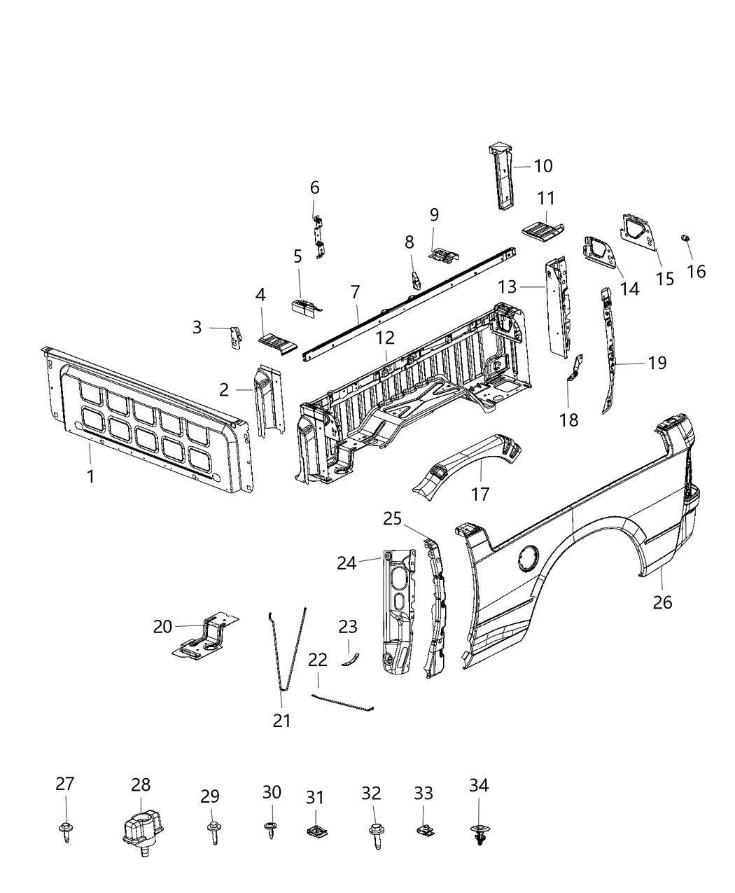 Mopar 68377177AA REINFMNT-D Pillar