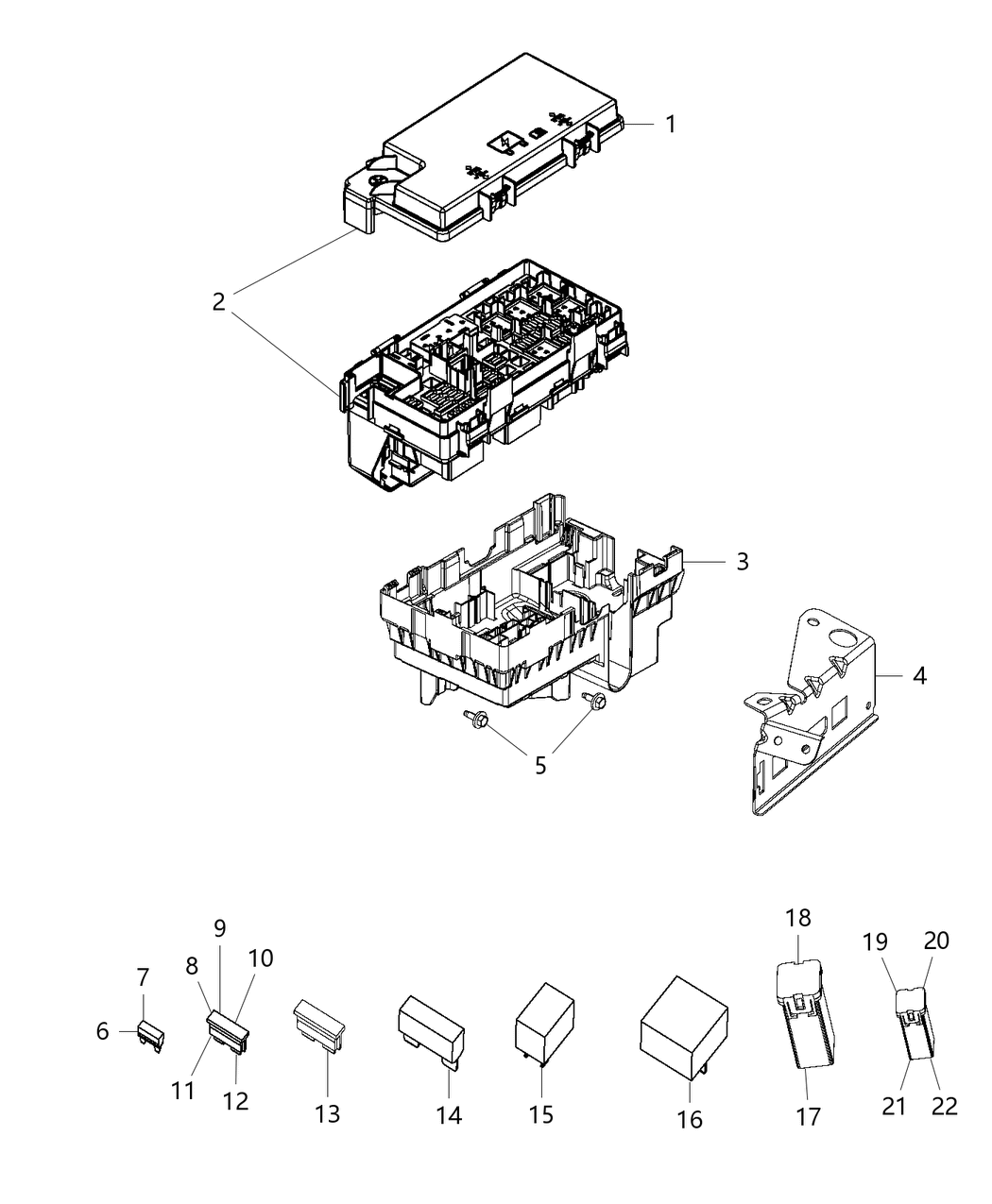 Mopar 68158445AB Cover-Power Distribution Center