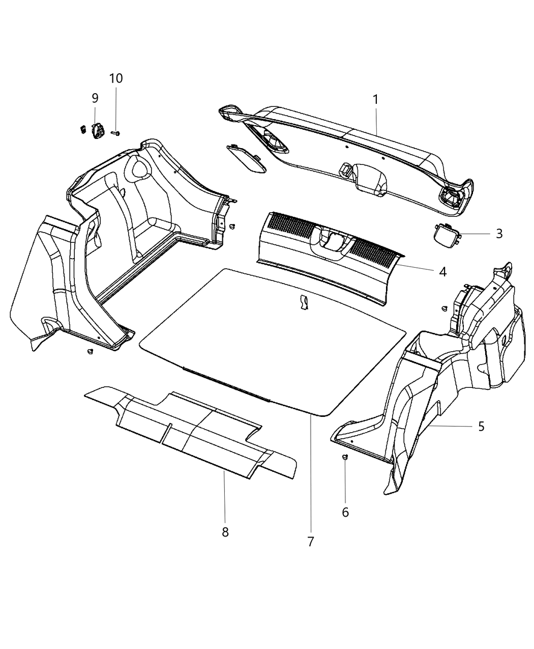 Mopar 5ST52VXLAA Carpet-WHEELHOUSE