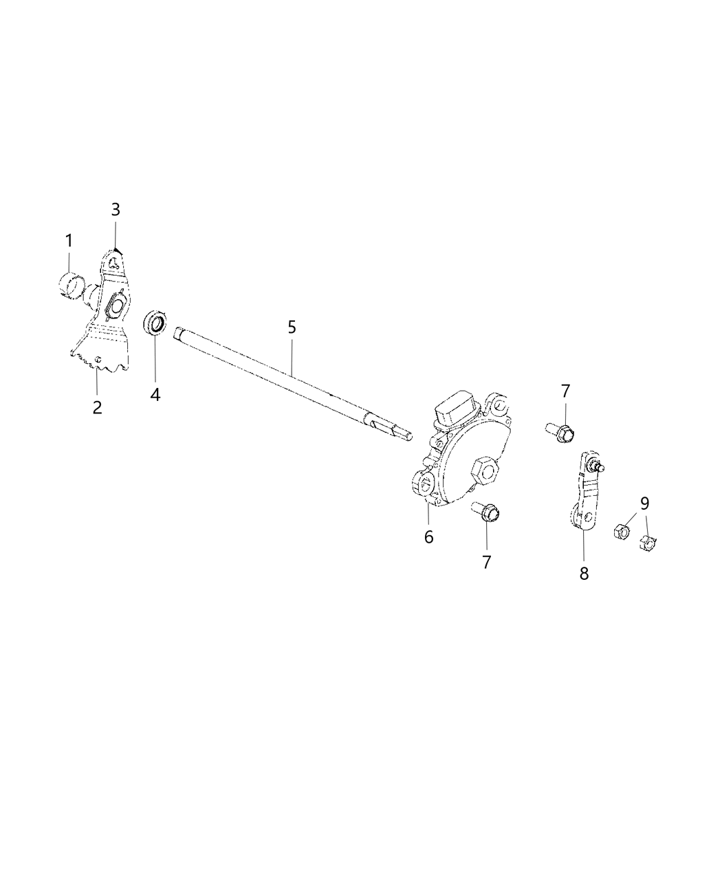 Mopar 68244582AB Shaft-Manual Lever