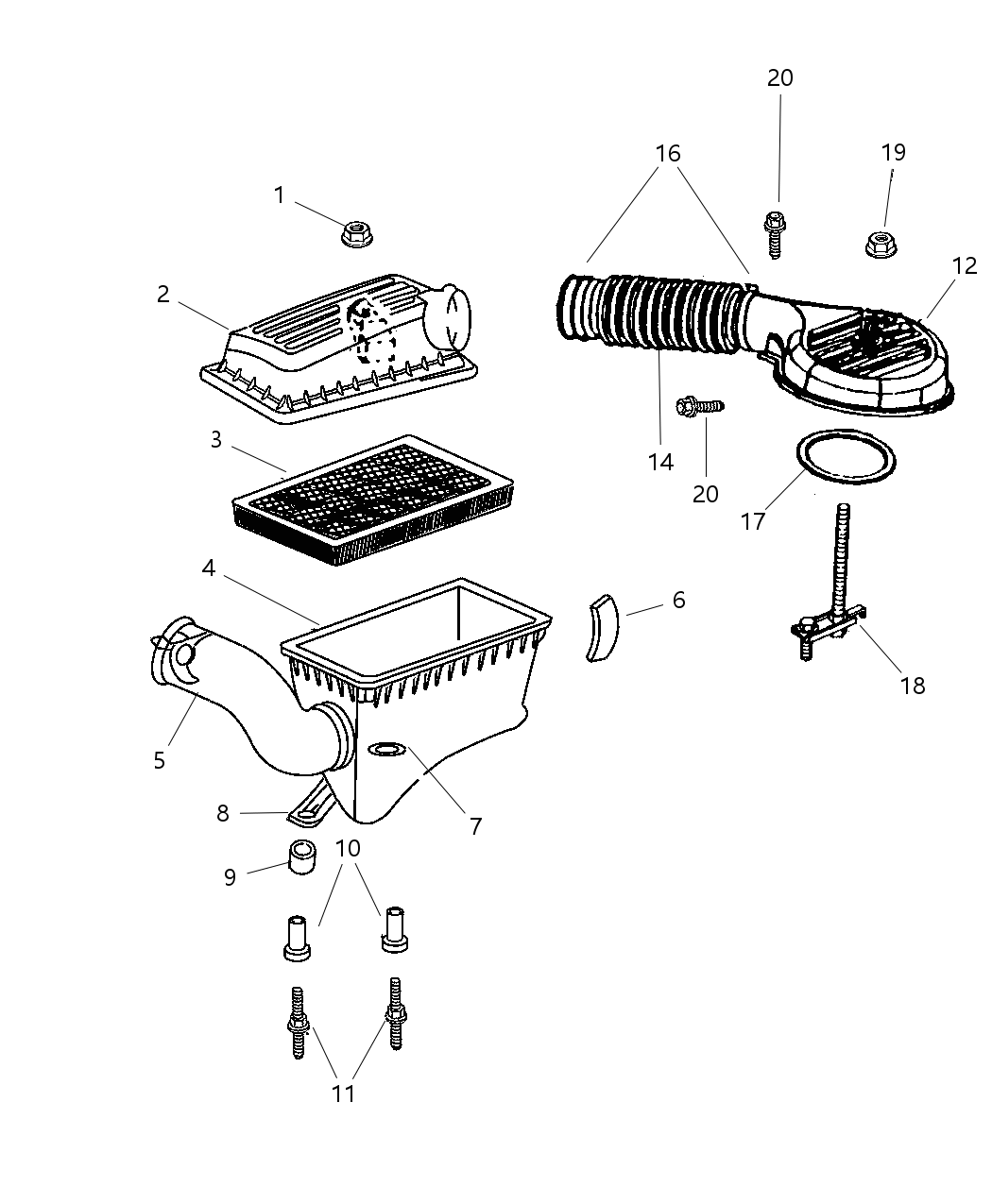 Mopar 53032084AB RESONATOR-Air Cleaner