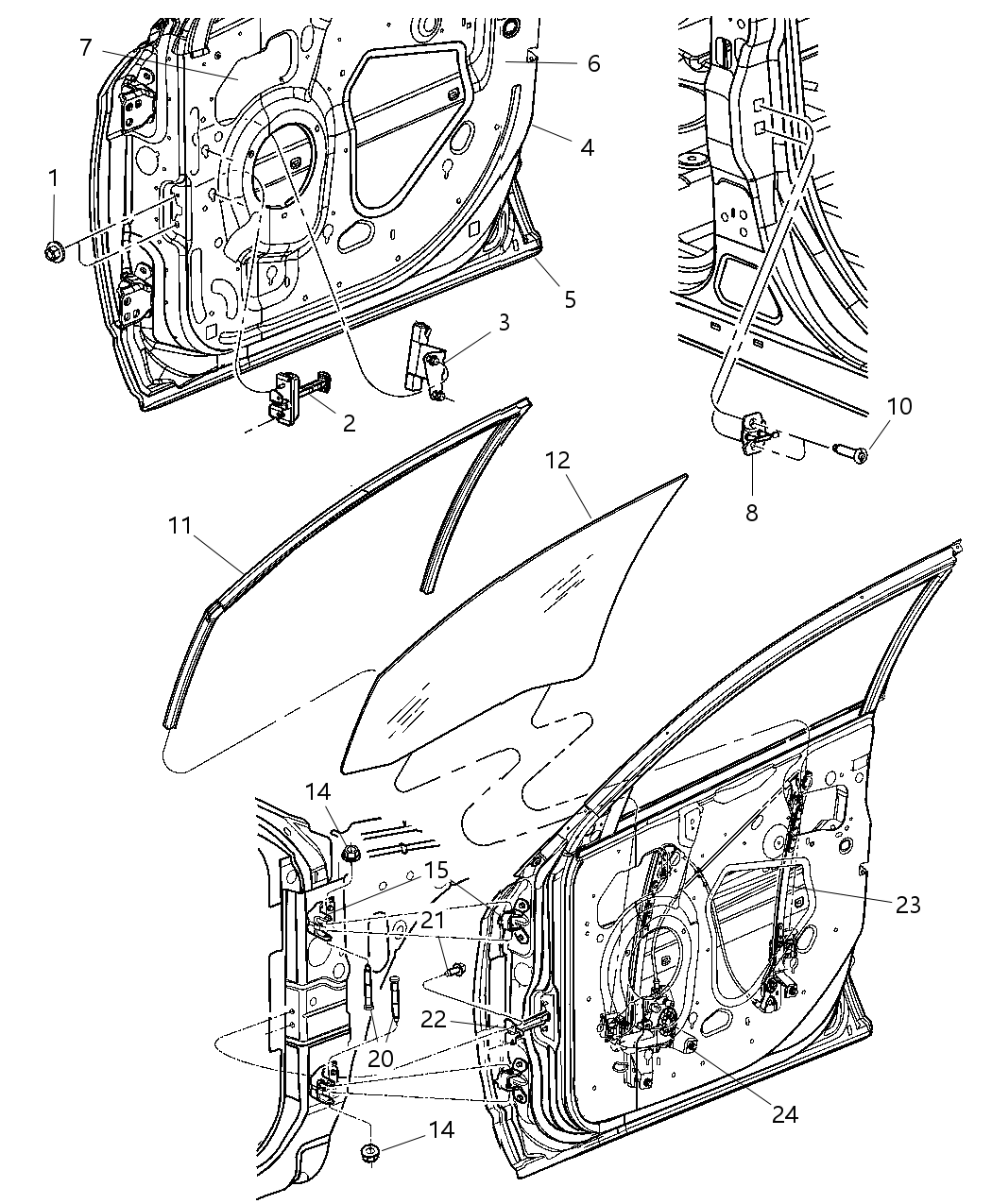 Mopar 4894182AD Door-Front