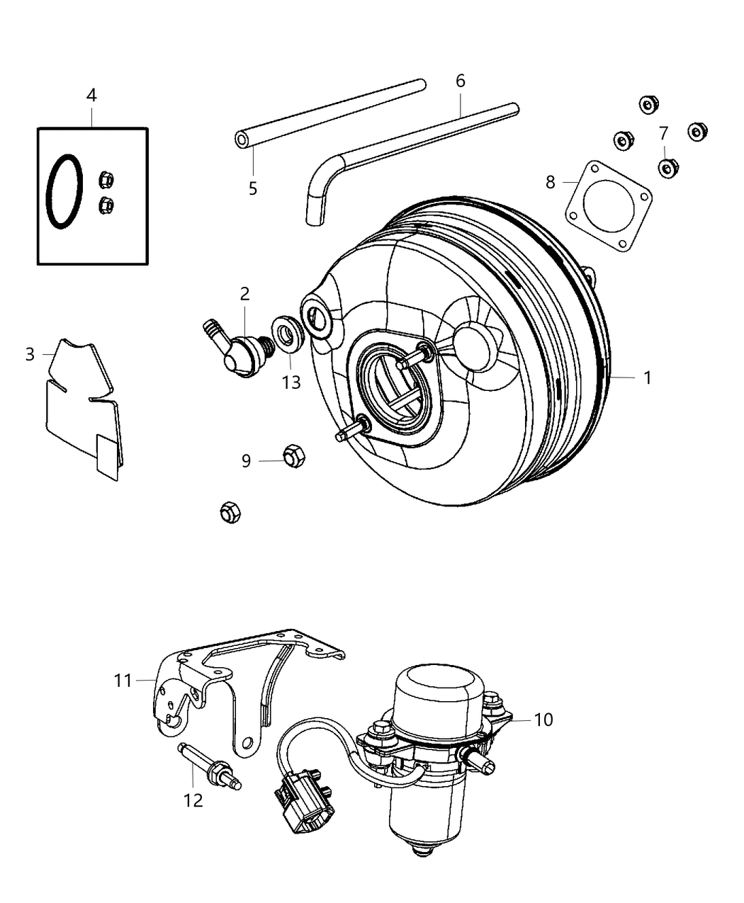 Mopar 4581592AB Hose-Brake Booster Vacuum