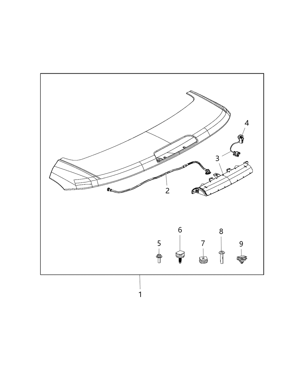 Mopar 6VX76TZZAA LIFTGATE