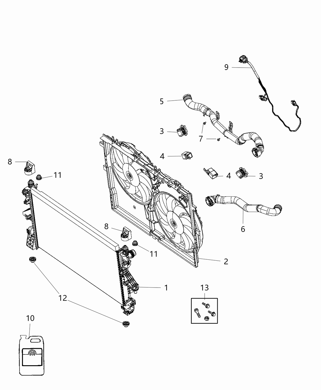 Mopar 4727658AC Wiring-Radiator Fan