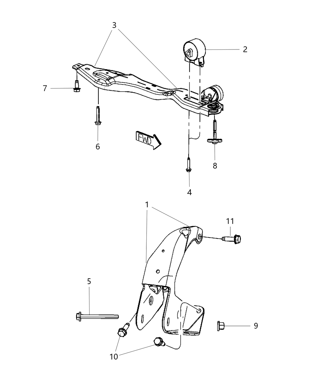 Mopar 4721908AA Bracket-Engine Mount