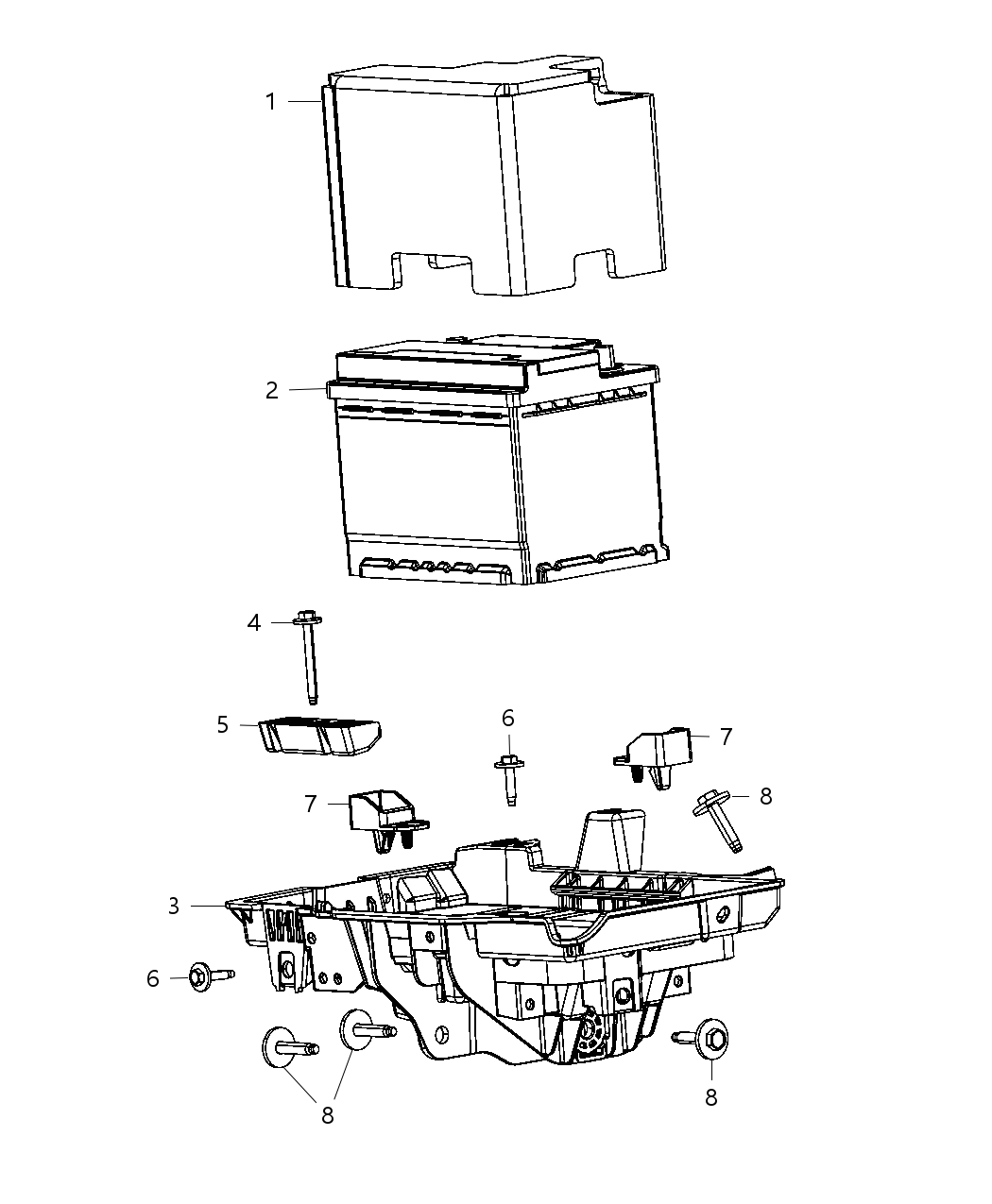 Mopar 56029592AA Shield-Battery