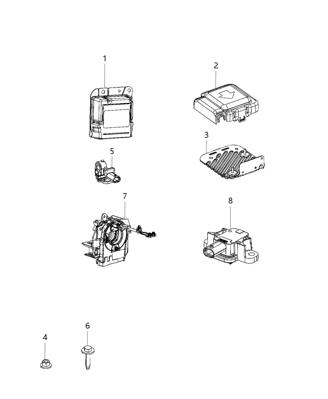 Mopar 68425689AA Steering Column Control Module