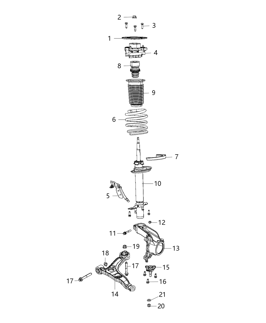 Mopar 68245775AA STRUT-FRONTSUSPENSION