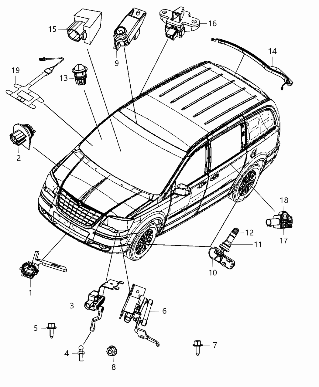 Mopar 68078773AC Sensor-Pinch