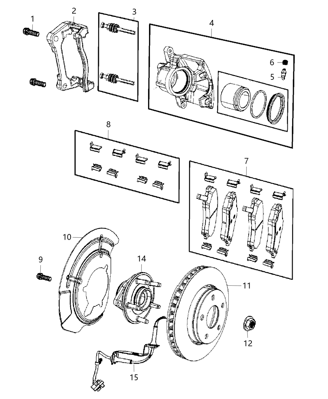 Mopar 68353886AA Disc Brake Pad Set Front