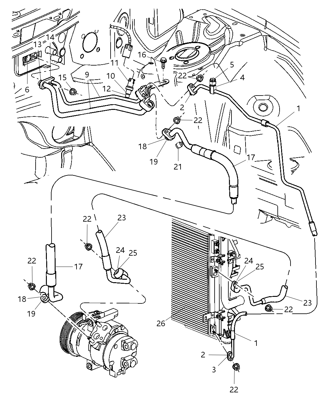 Mopar 4596893AA Line-A/C Discharge