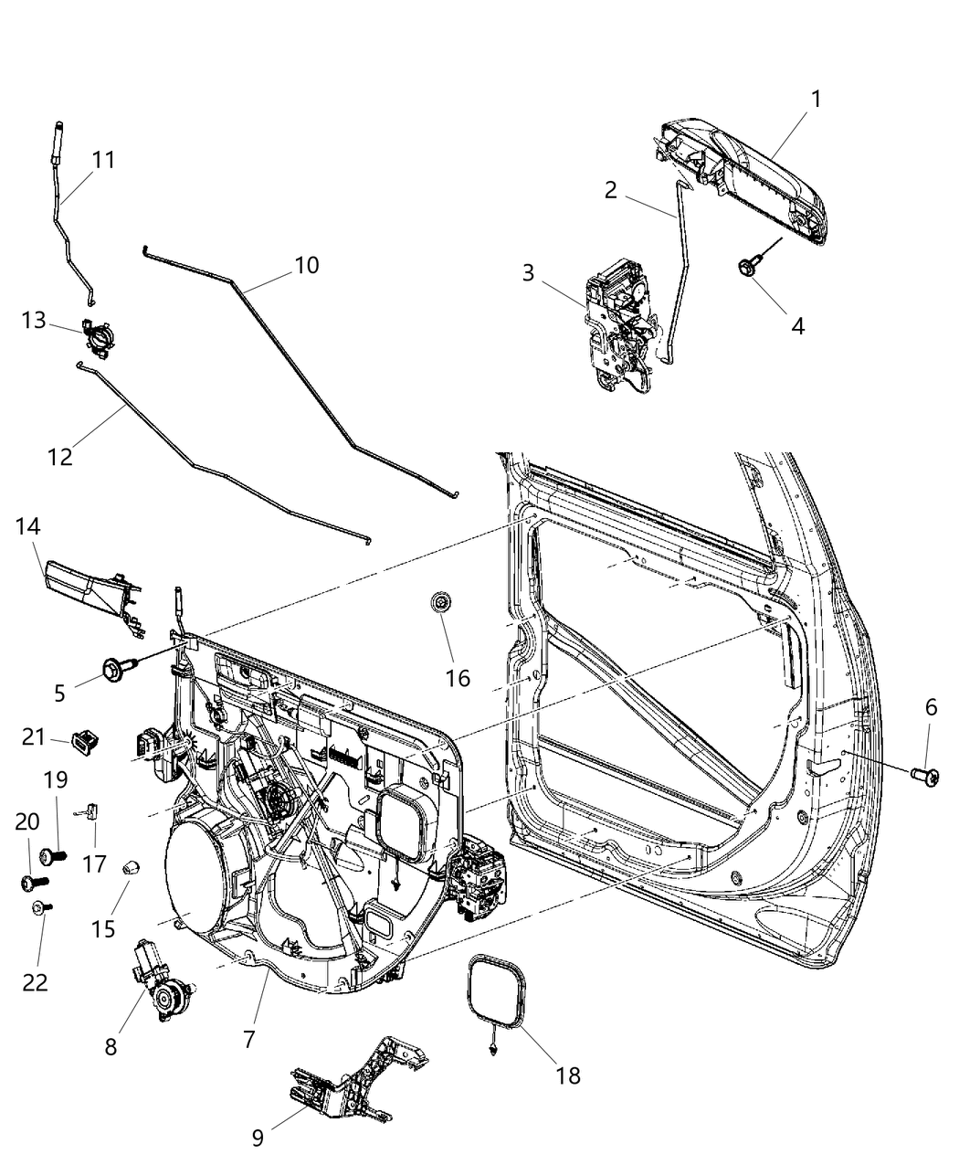 Mopar 55372973AC Link-Outside Handle To Latch