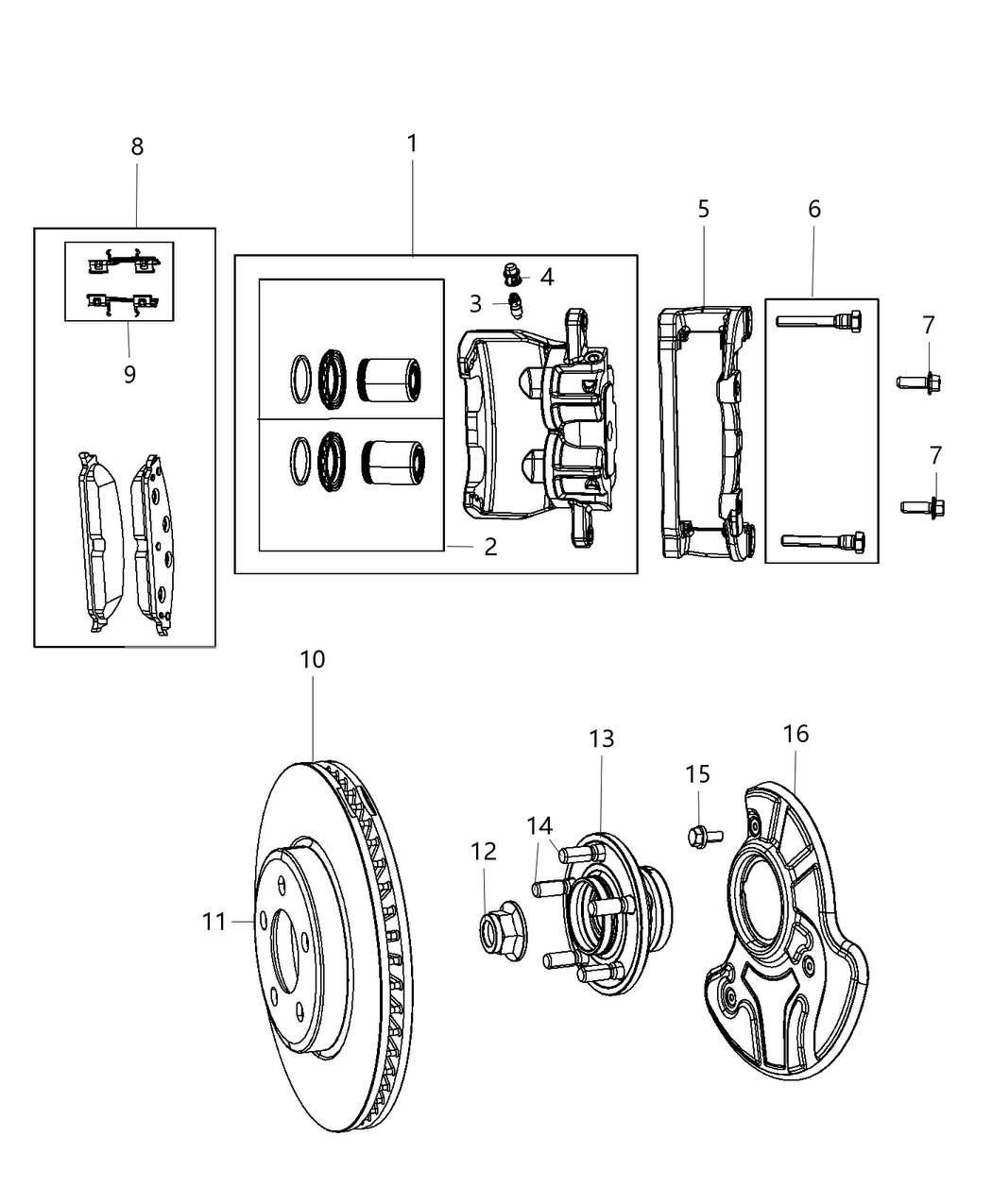 Mopar V1012558AC Disc Brake Pad Set Front