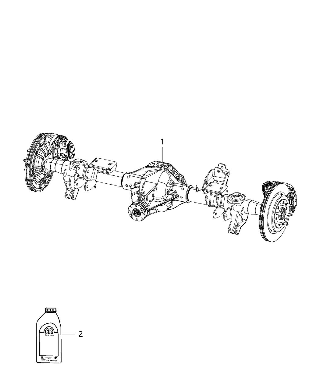 Mopar 68272089AC Axle-Rear Complete