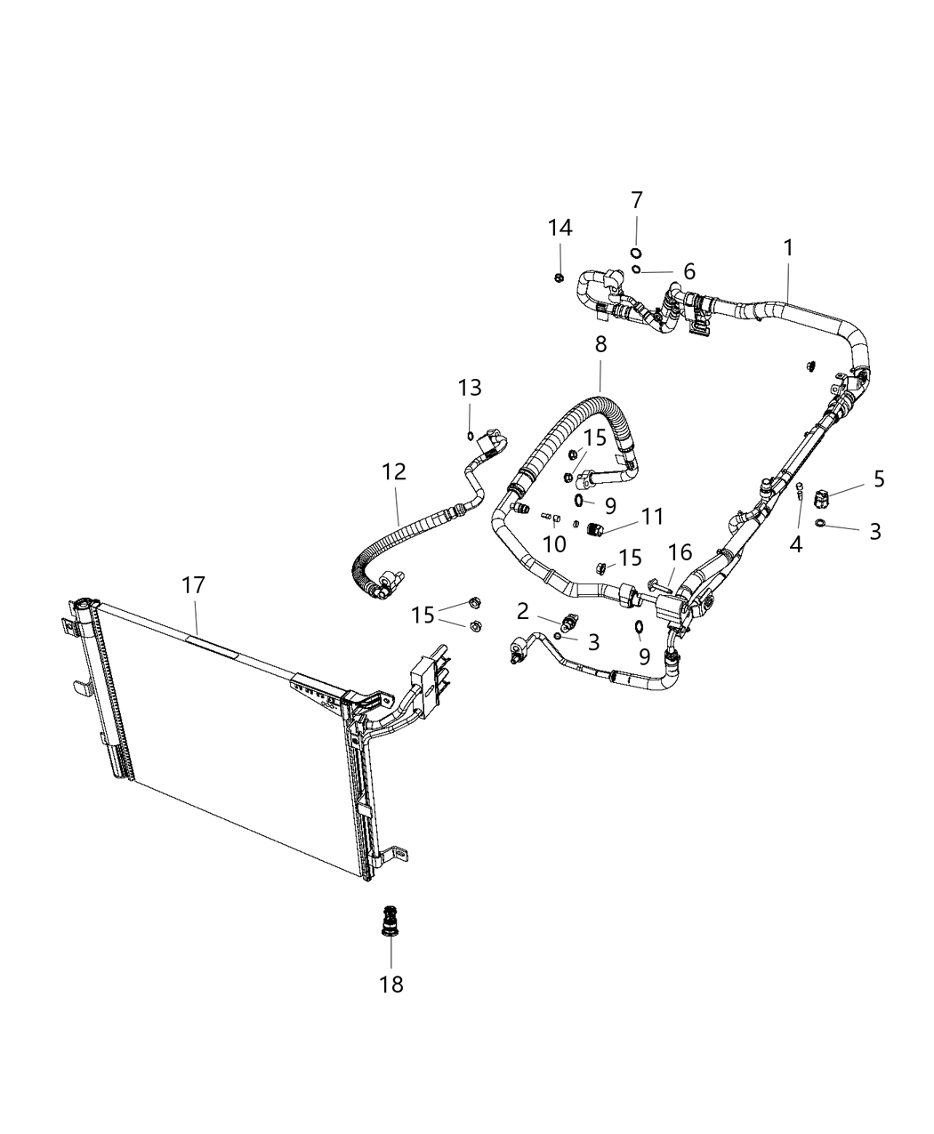 Mopar 68282106AB Line-A/C Suction And Liquid