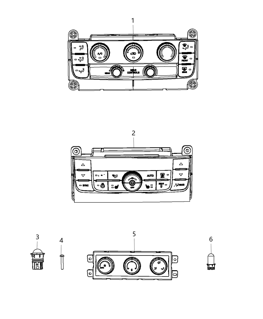 Mopar 55111249AJ Air Conditioner And Heater Control