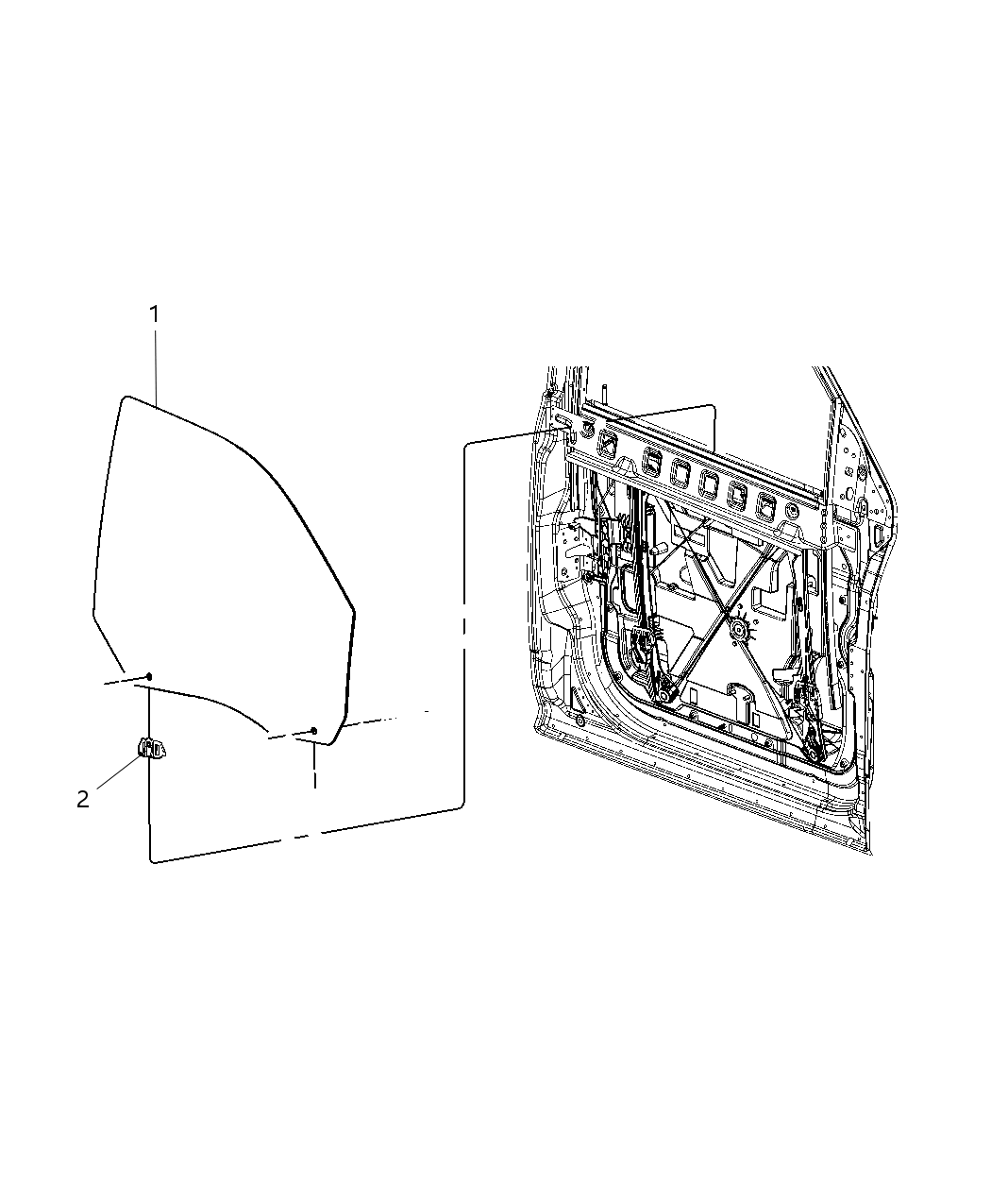 Mopar 55112391AA Glass-Front Door