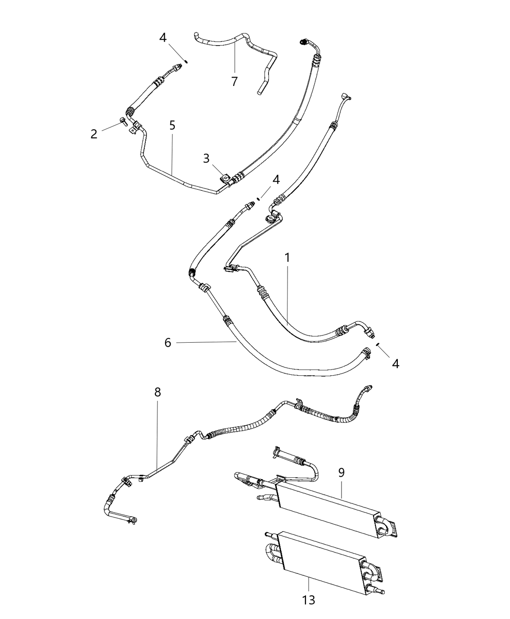 Mopar 68078545AF Hose-Power Steering Return