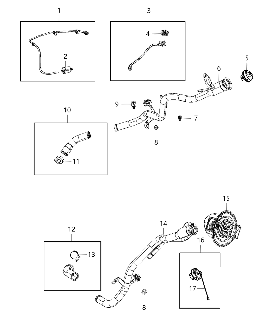 Mopar 68153272AA Hose-Fuel Filler