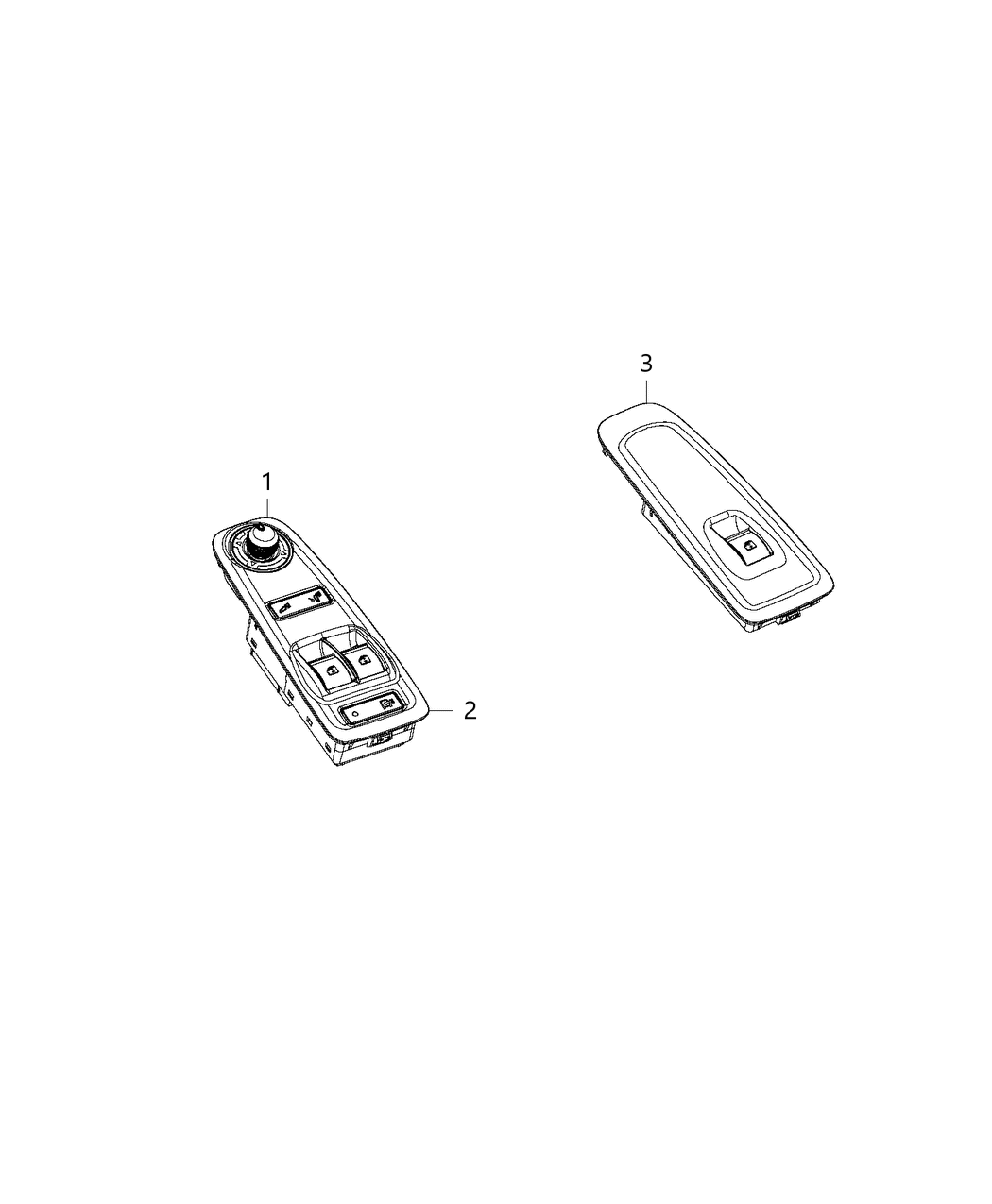 Mopar 5XN43JXWAB Bezel-Power Window Switch