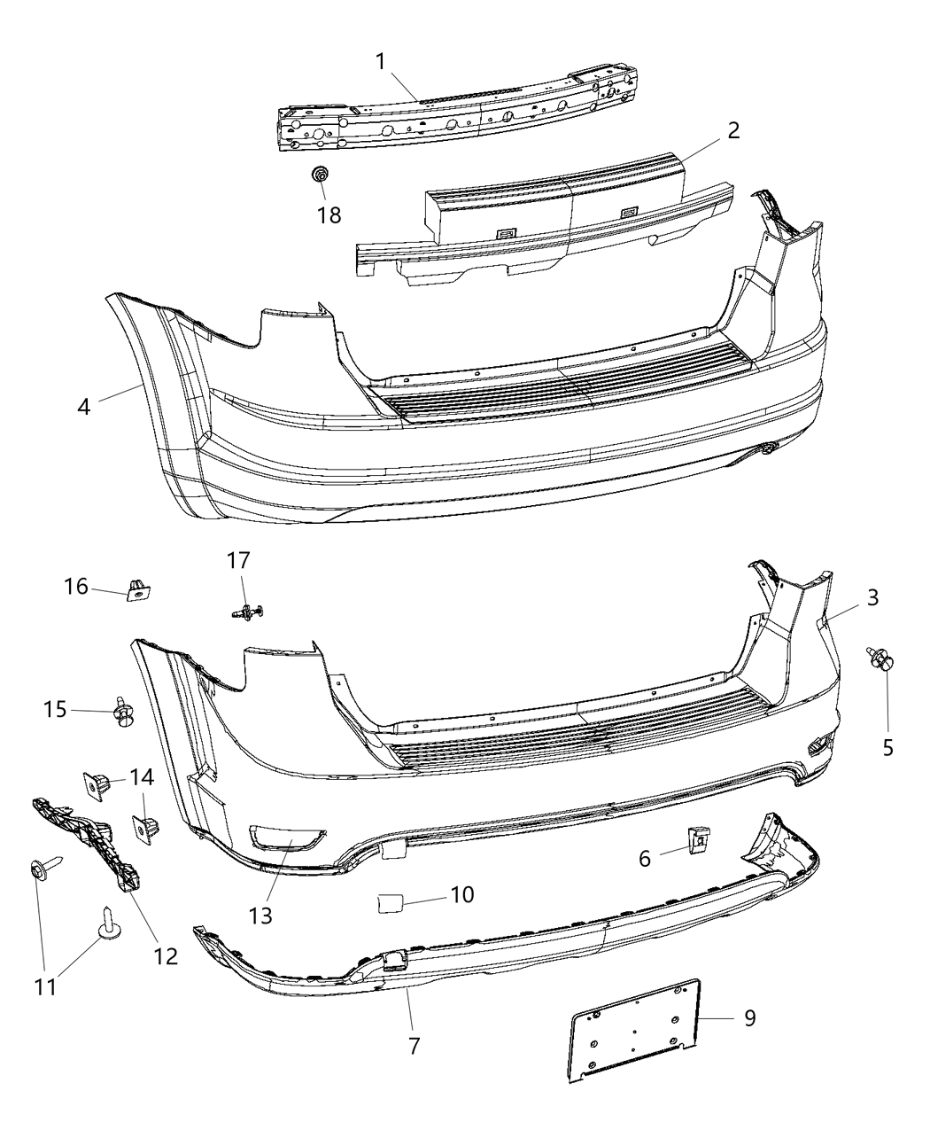 Mopar 68190680AB Bracket-FASCIA Support