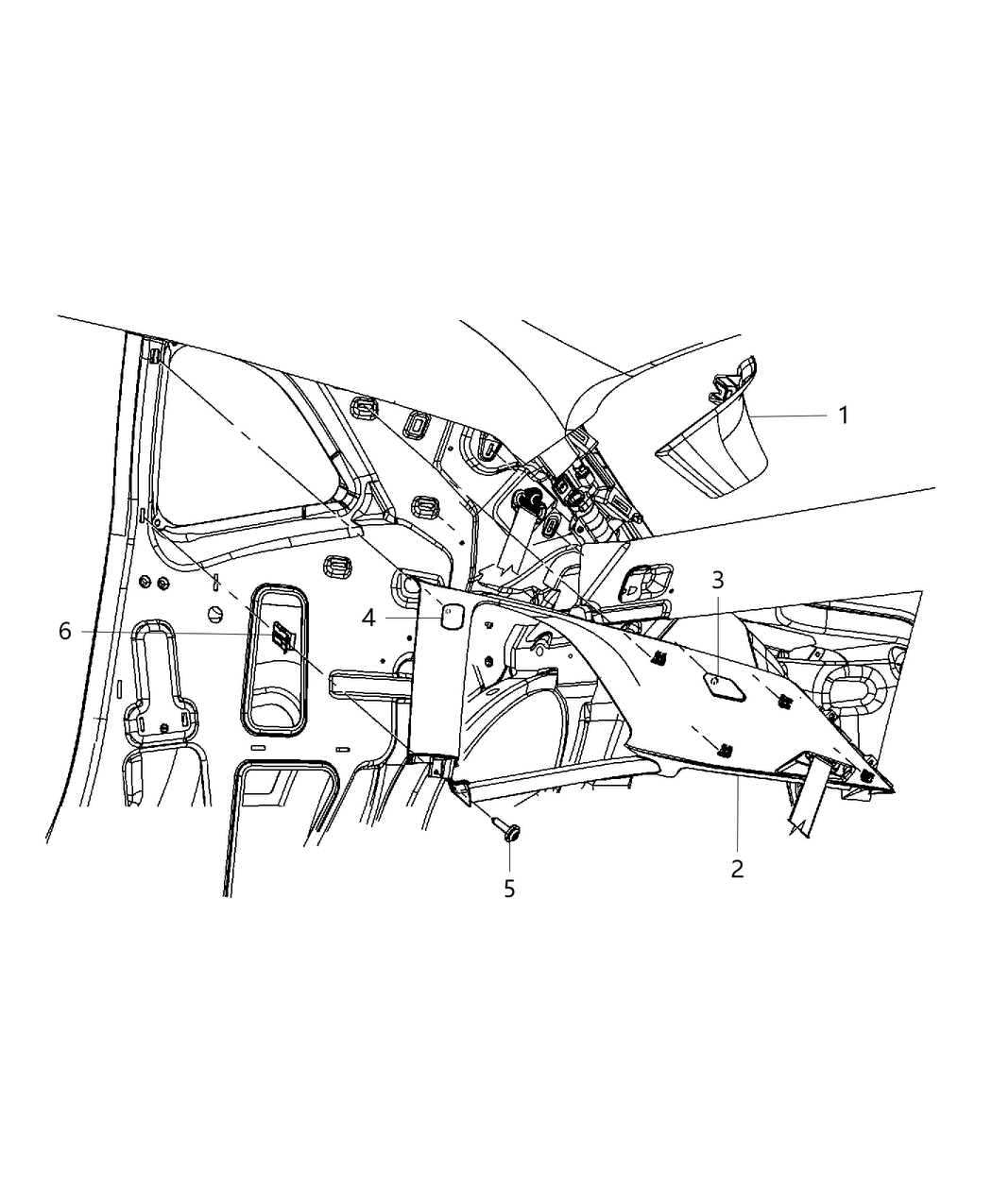 Mopar 5RP37DX9AC Panel-C Pillar