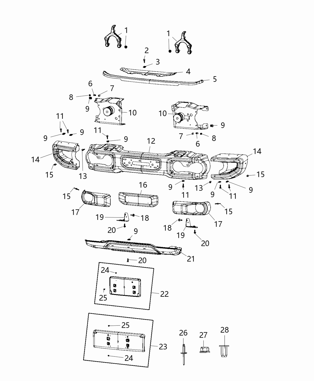 Mopar 68325051AC Bracket-Bumper