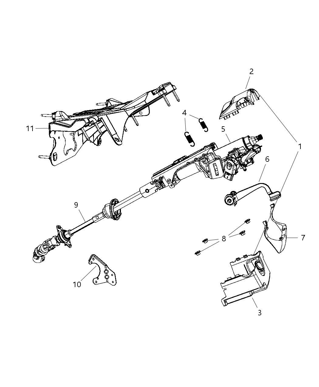 Mopar 5057296AJ Housing-Steering Column