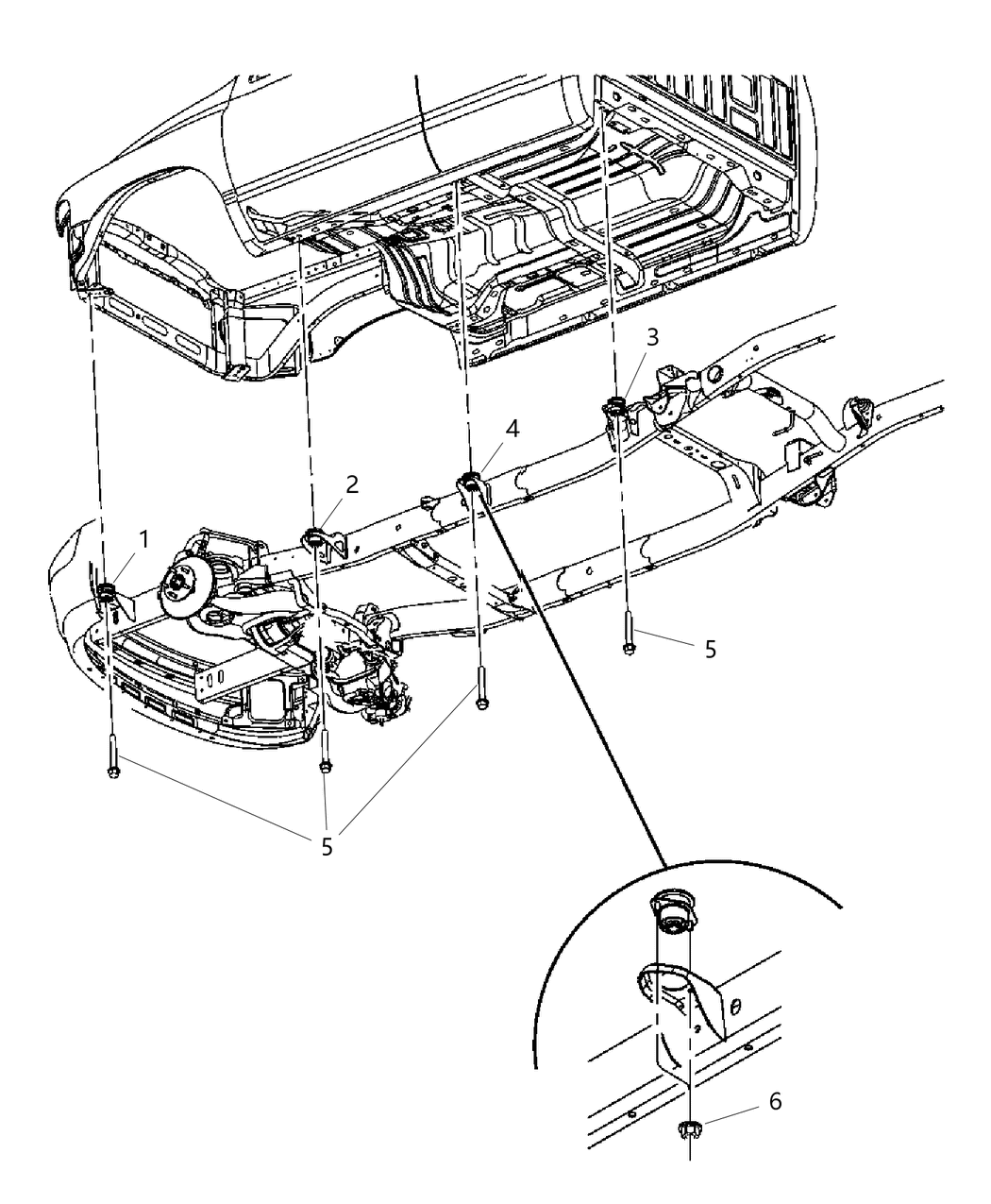 Mopar 55398754AD ISOLATOR-Body Hold Down