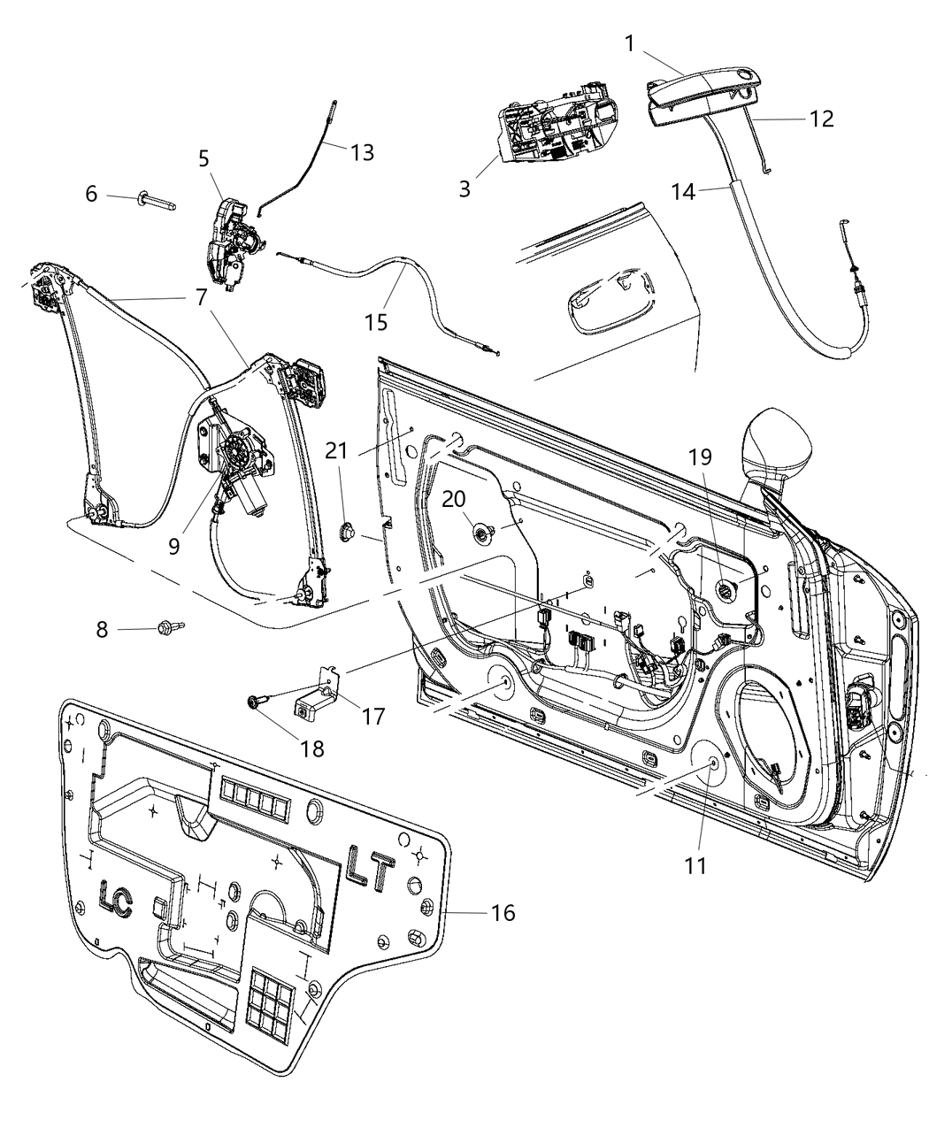 Mopar 68359597AB Cable-Outside Handle