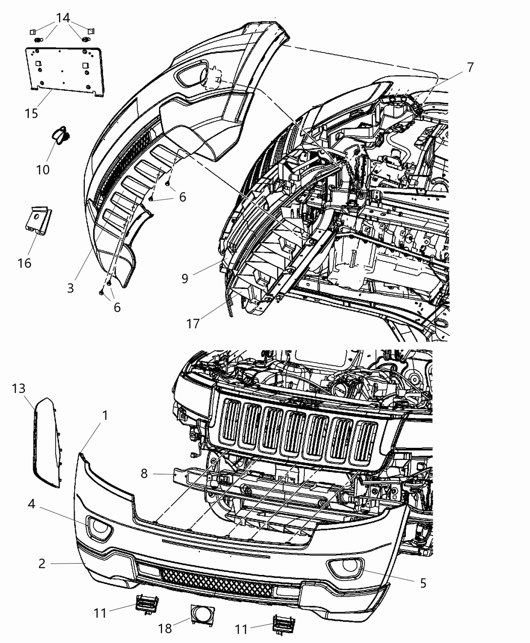 Mopar 68078286AA Grille-FASCIA