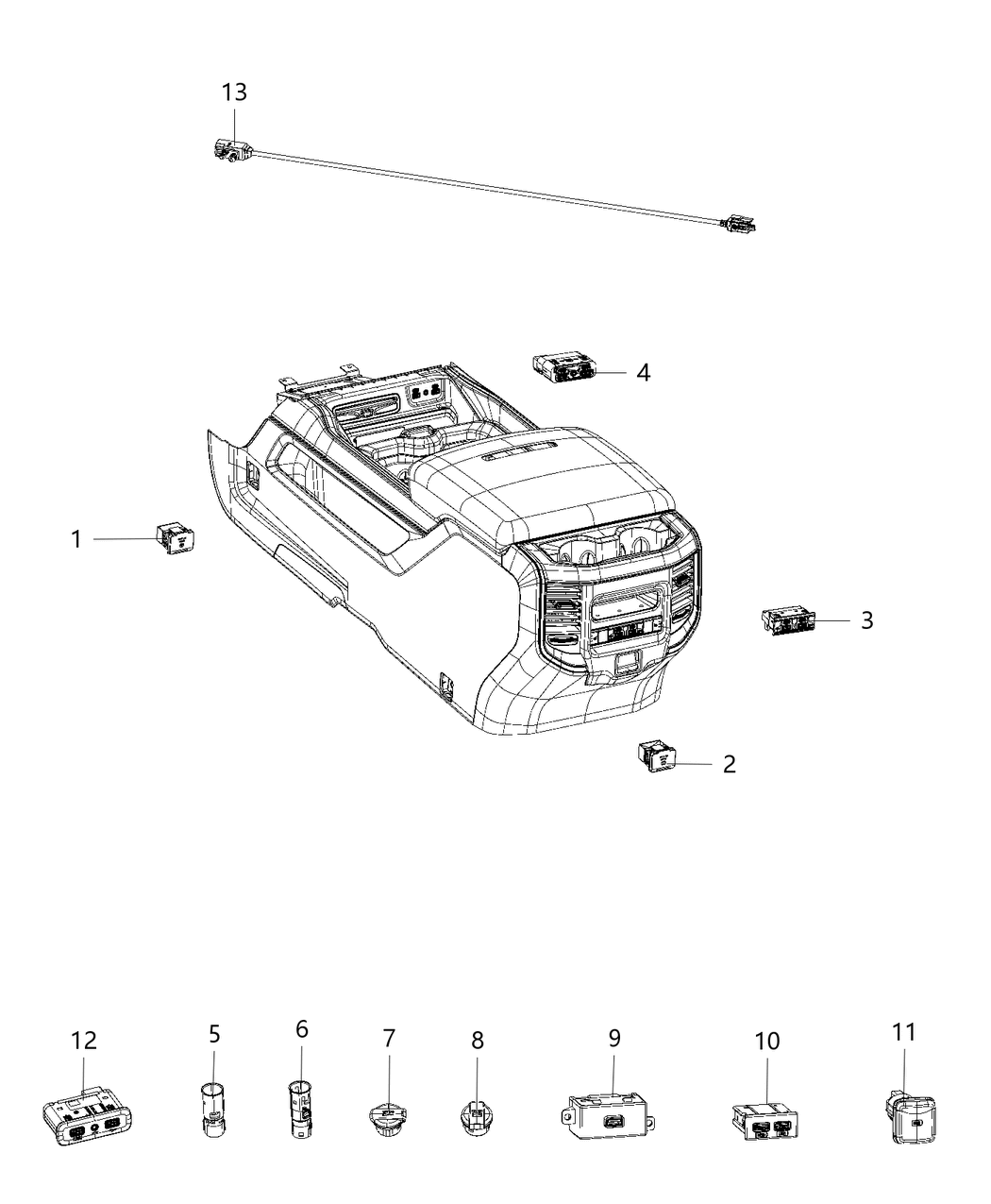 Mopar 68330429AA Plug-Media Hub