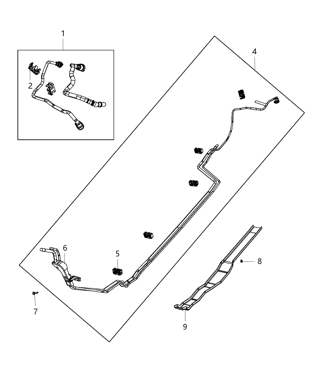 Mopar 68080863AG Tube-Fuel Supply And Return