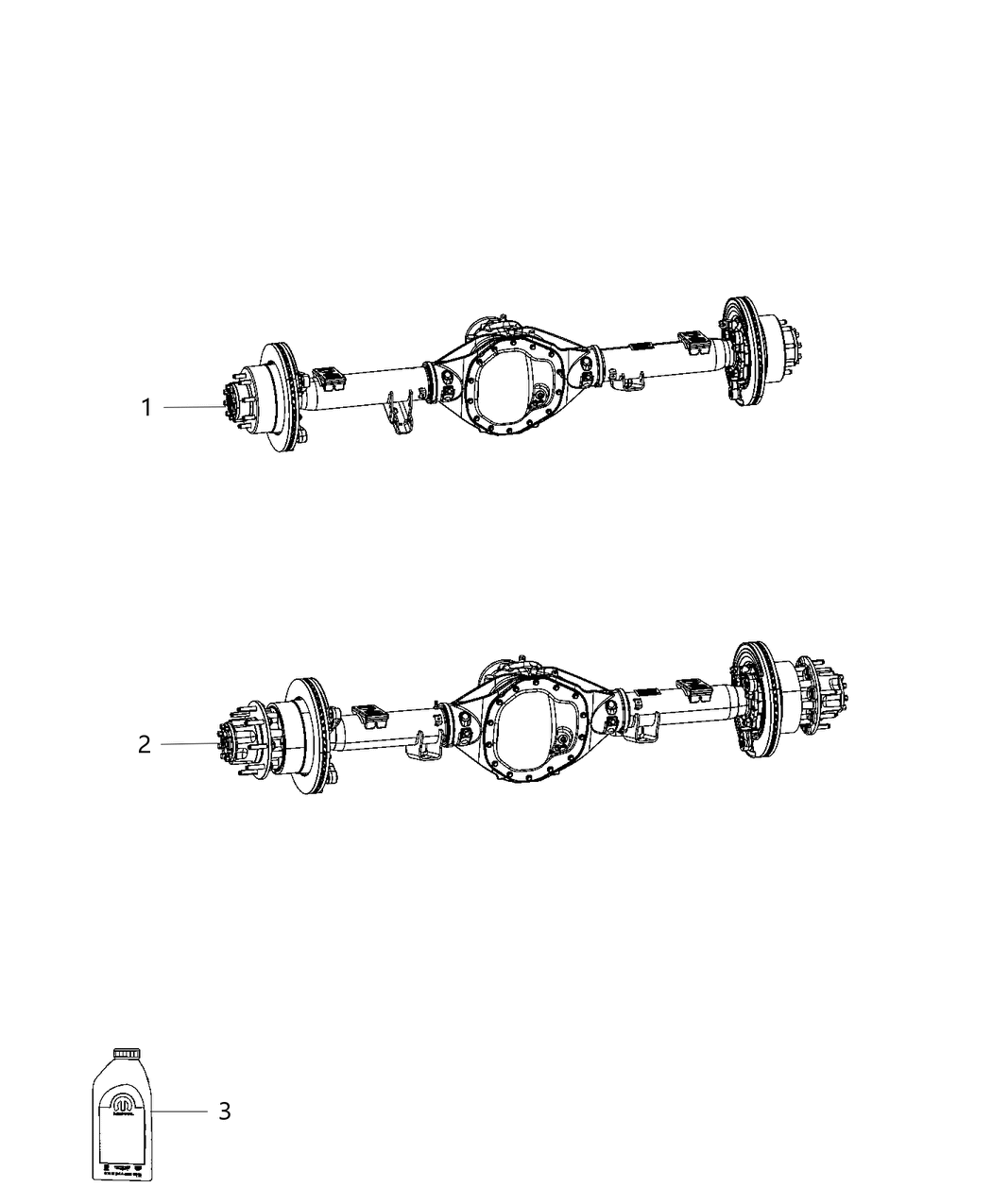 Mopar 68353519AC Axle-Rear Complete