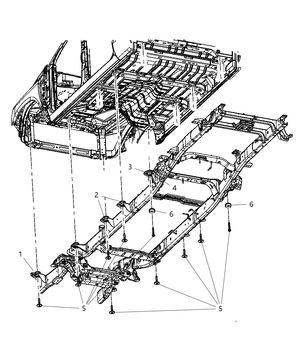 Mopar 55398754AE ISOLATOR-Body Hold Down