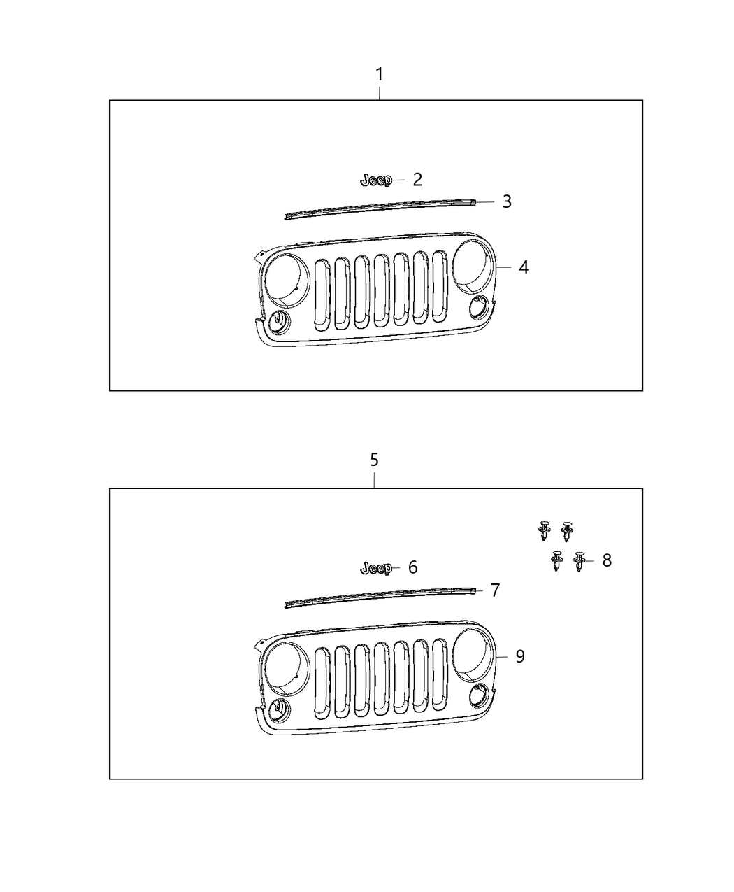 Mopar 1BM91RXFAE Grille-Radiator