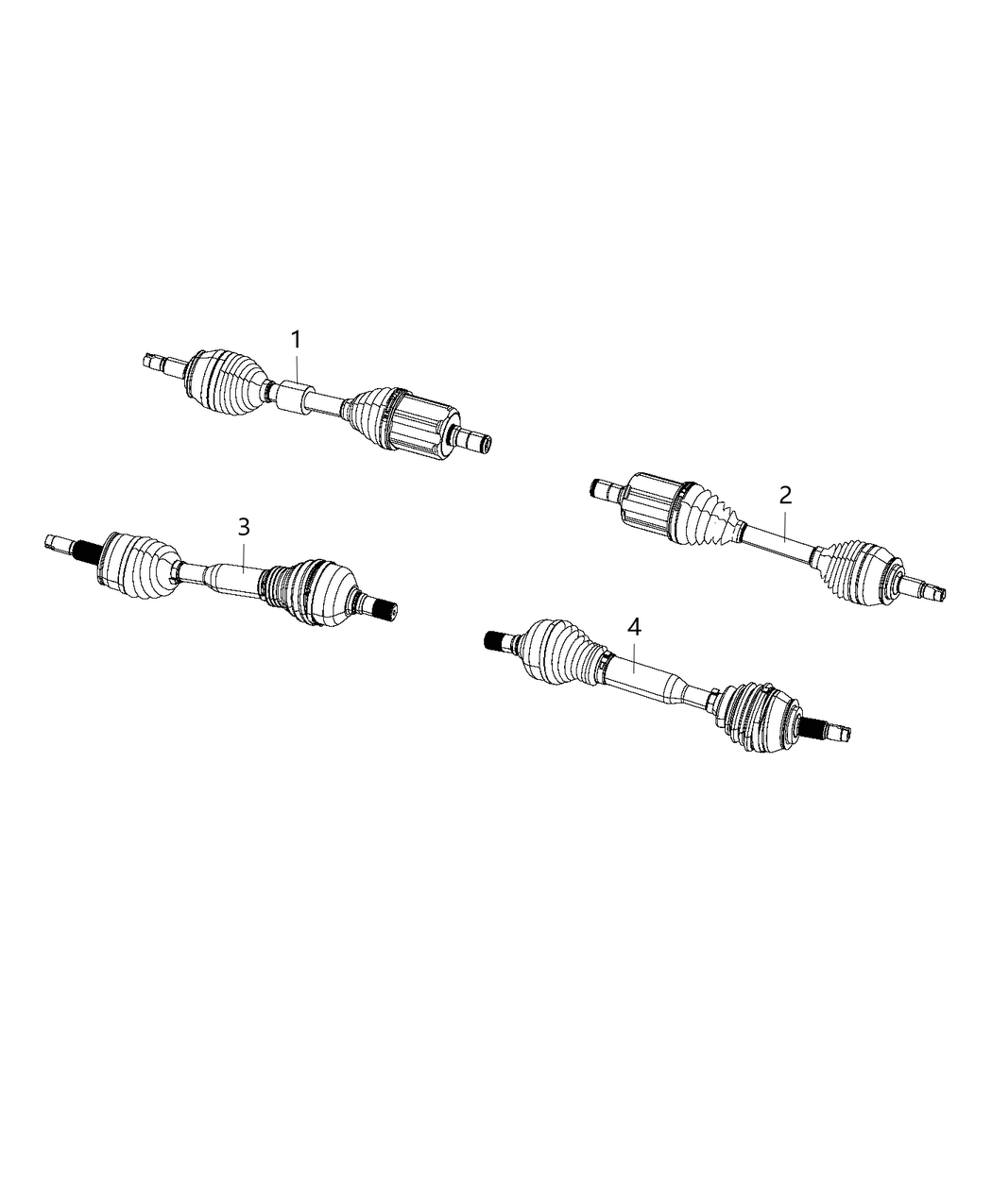 Mopar 68289652AA Axle Half Shaft Right