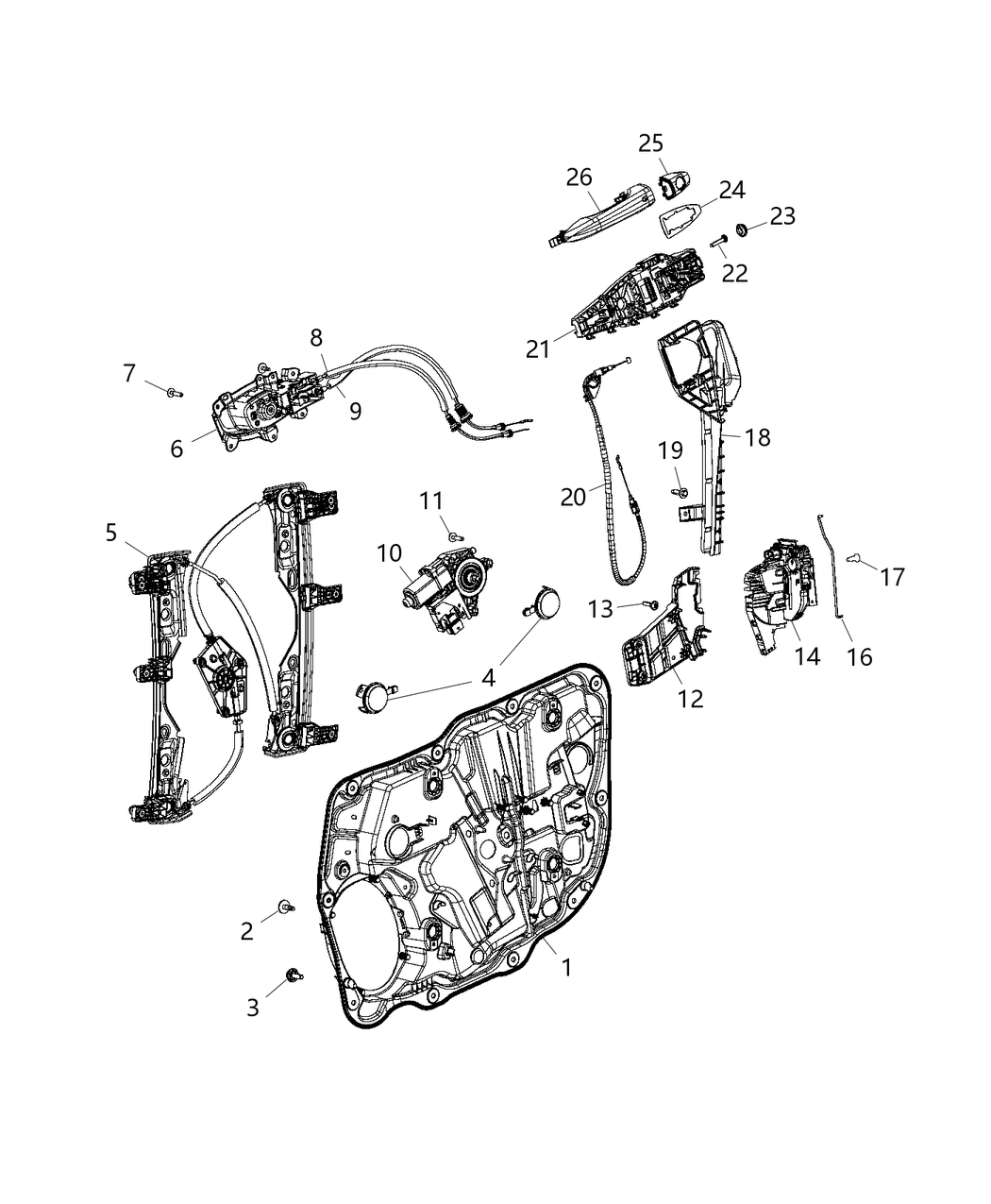 Mopar 68211097AB Front Door Latch