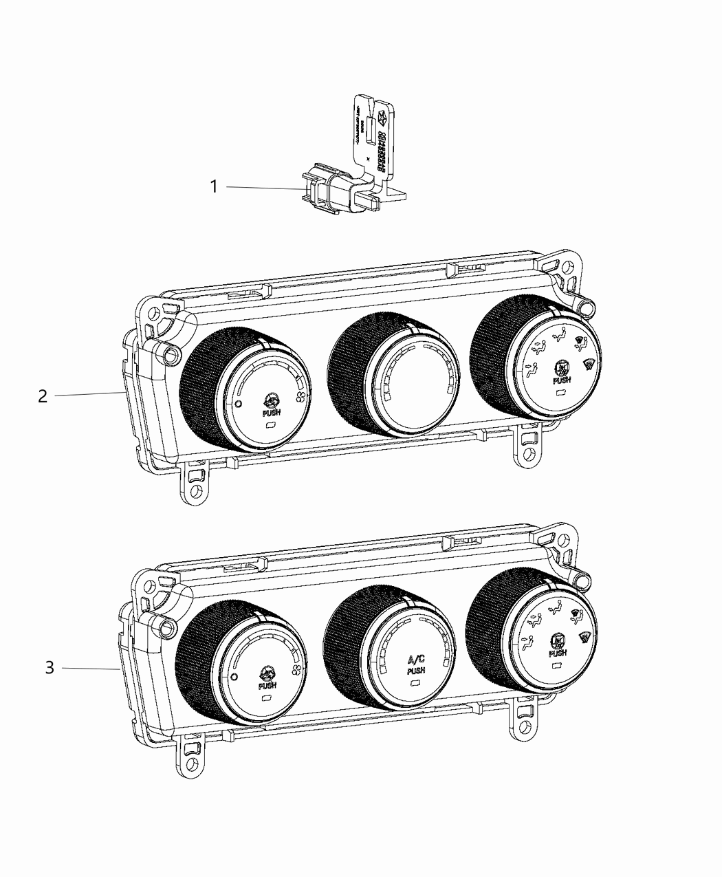 Mopar 5NC24DX9AD Air Conditioner And Heater Control