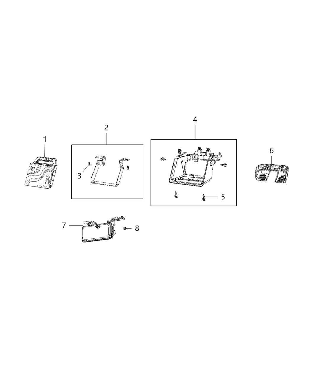 Mopar 68313025AG Forward Facing