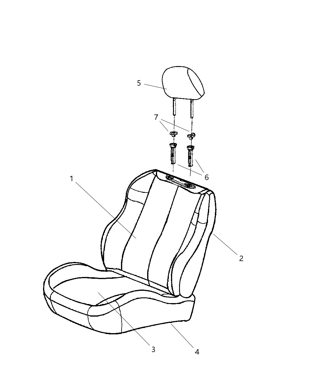 Mopar XQ221T5AA Seat Back-Front Seat