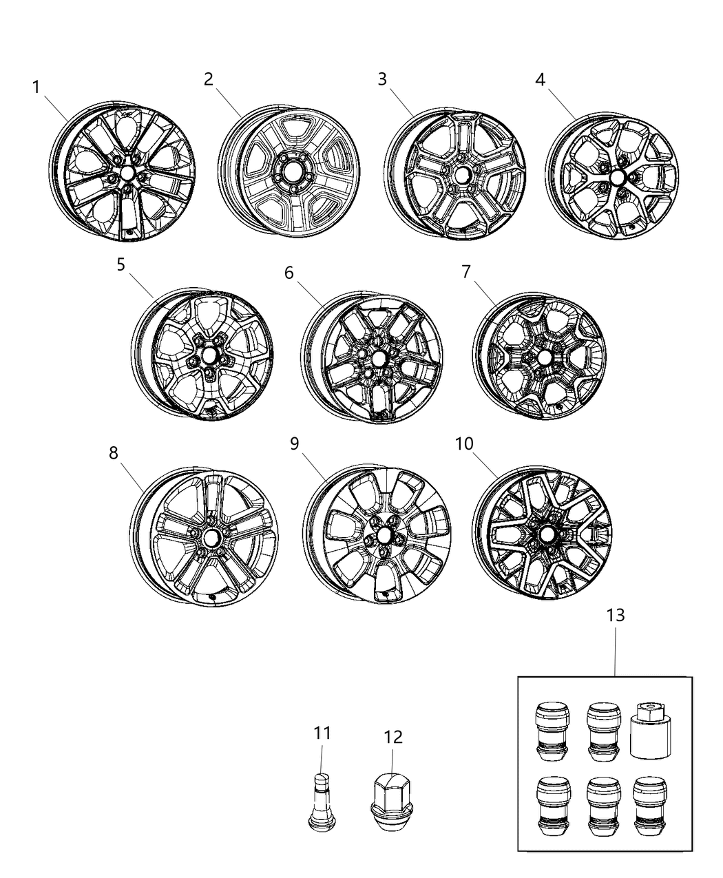 Mopar 7AT80DD5AA Wheel-Aluminum