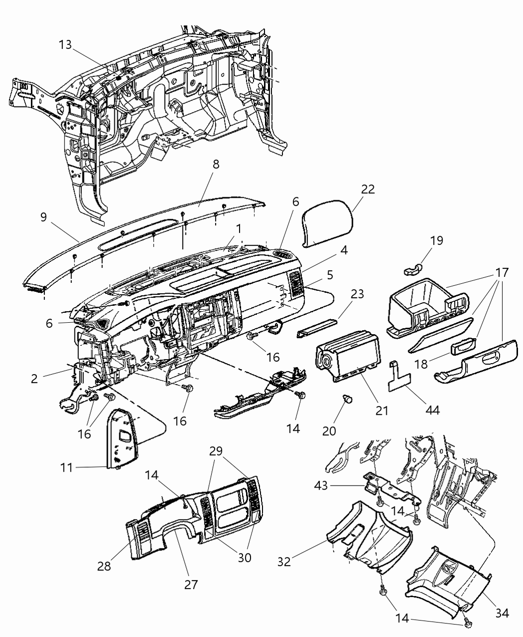 Mopar 5GM76WL8AB Bezel-Instrument Cluster