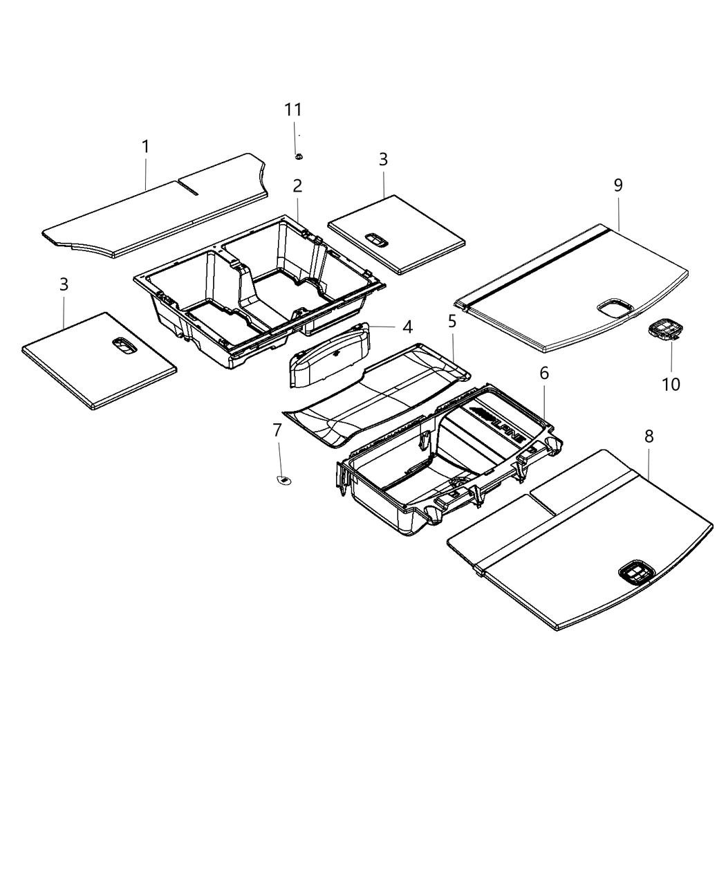 Mopar 6MN88DX9AB Cover-Cargo Area