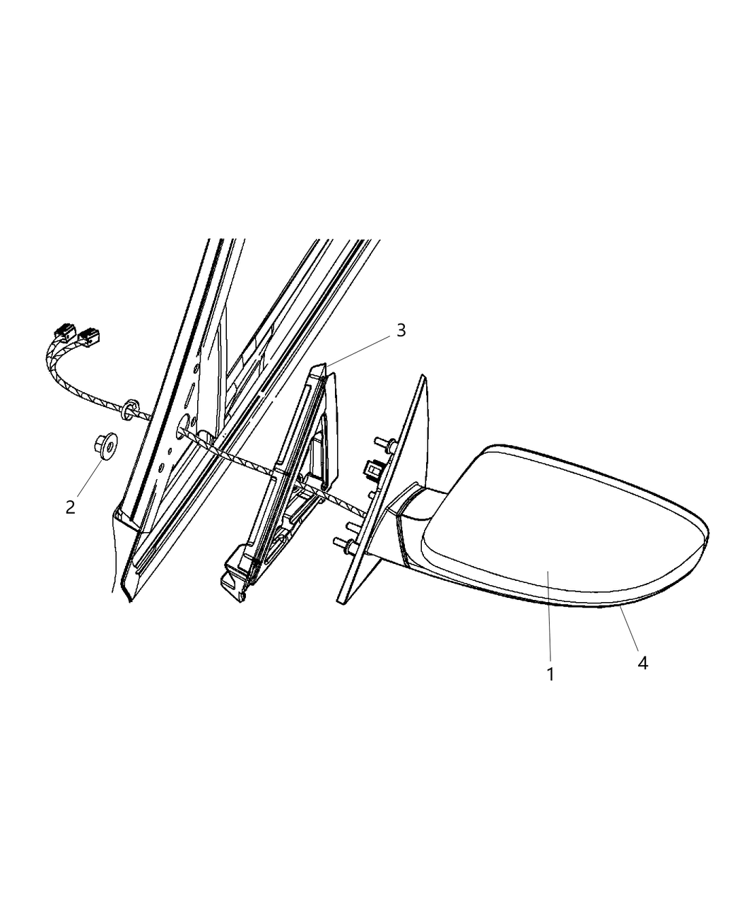 Mopar 68084698AA Seal-Mirror Flag