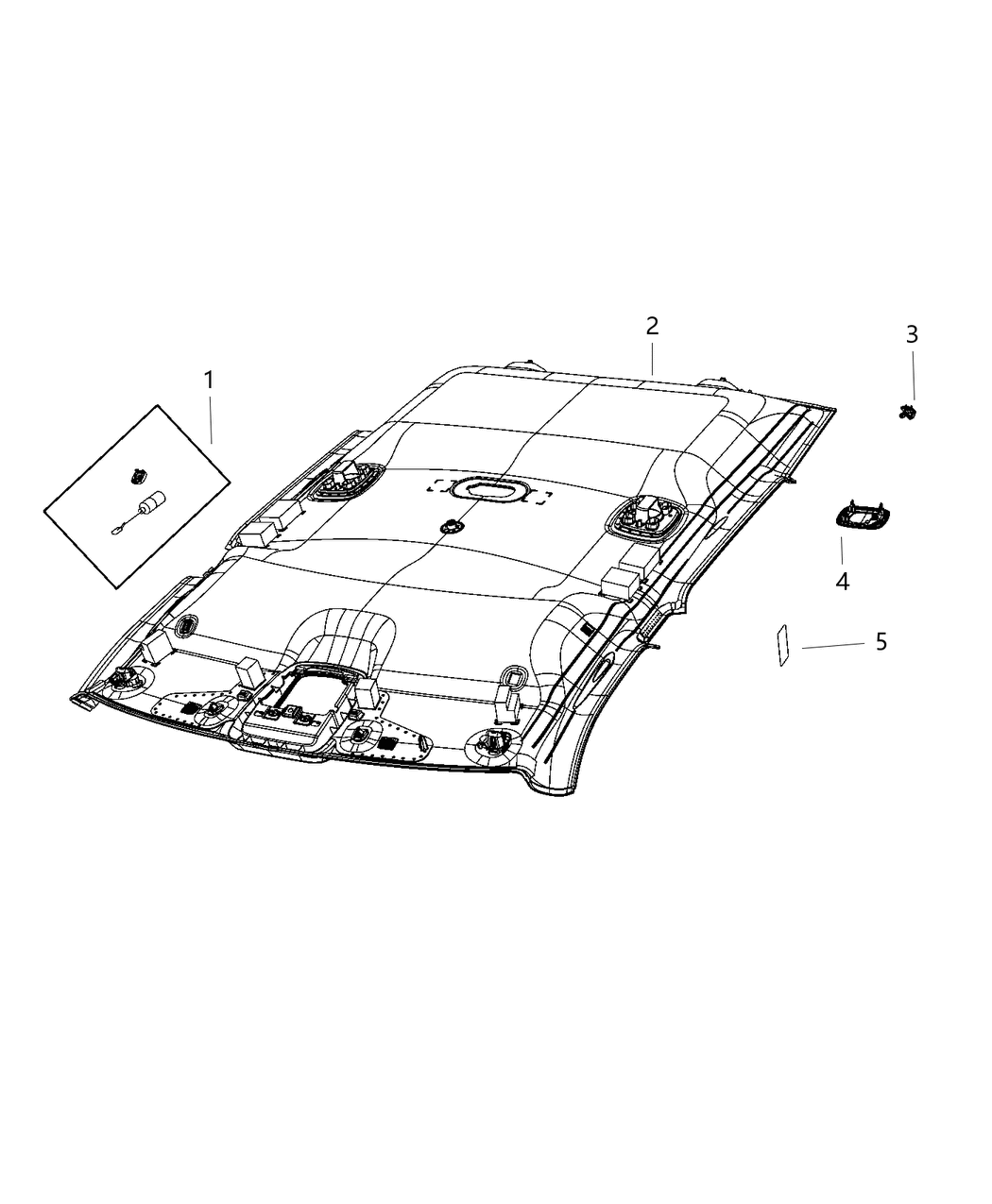 Mopar 7DN60TX7AA Headliner