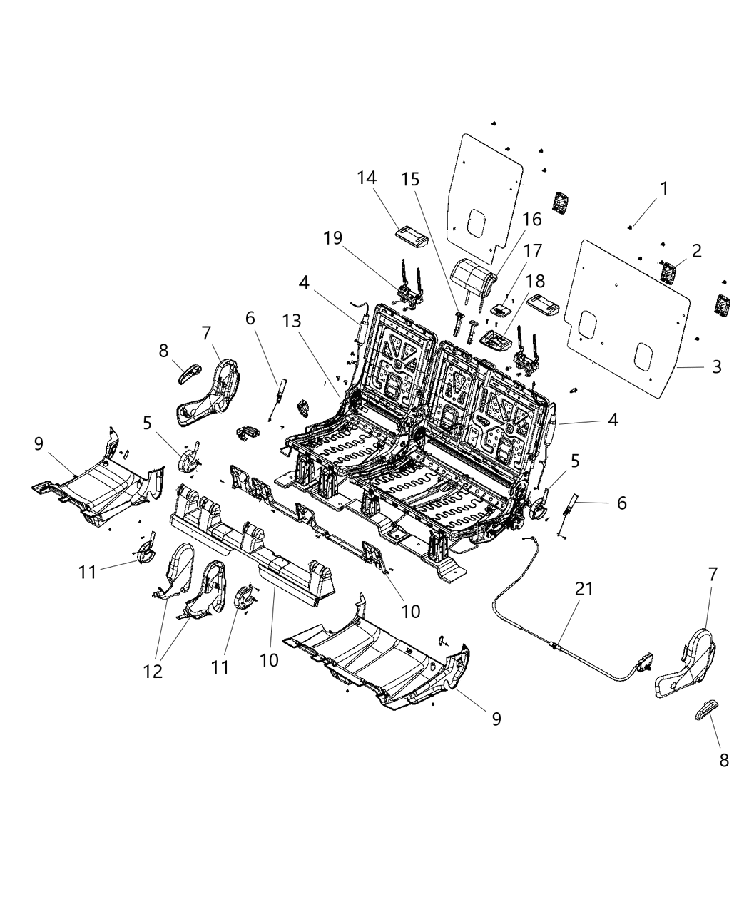 Mopar 4610252AG Frame-Rear Sub-Assembly