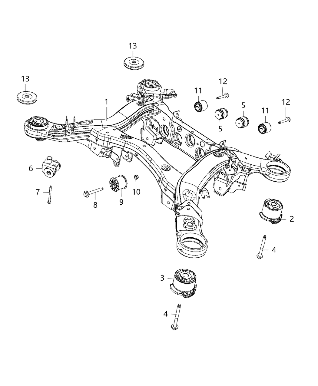 Mopar 4877623AC Cradle-Rear Suspension