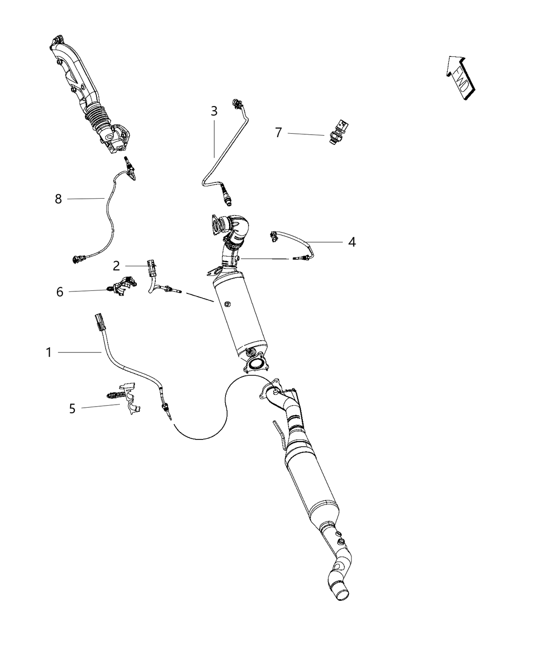 Mopar 68193645AB Sensor-Exhaust Temperature